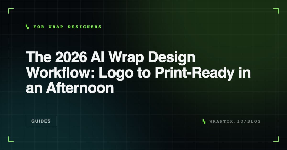 The 2026 AI Wrap Design Workflow: Logo to Print-Ready in an Afternoon