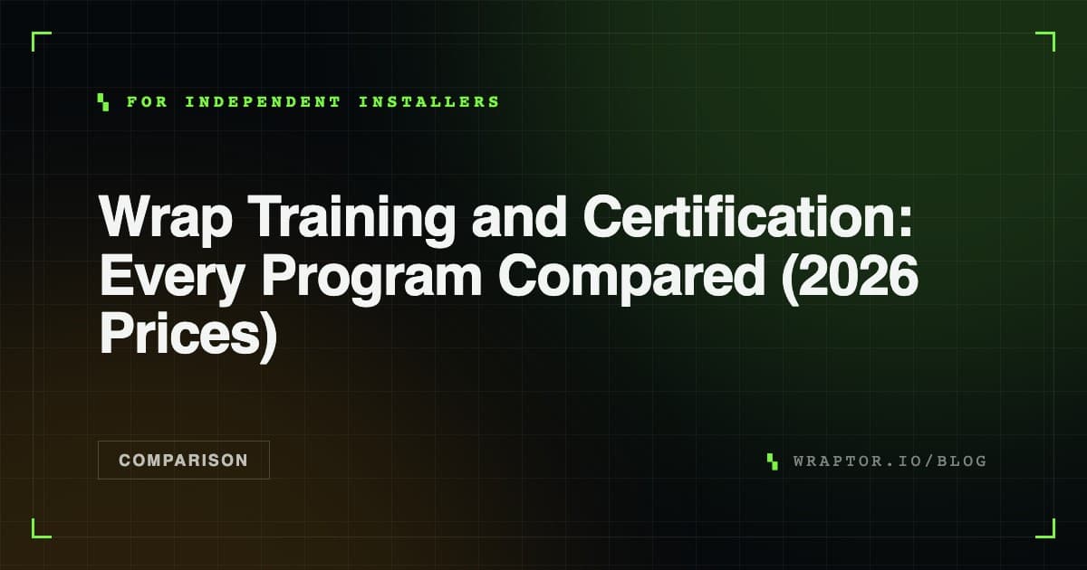 Wrap Training and Certification: Every Program Compared (2026 Prices)
