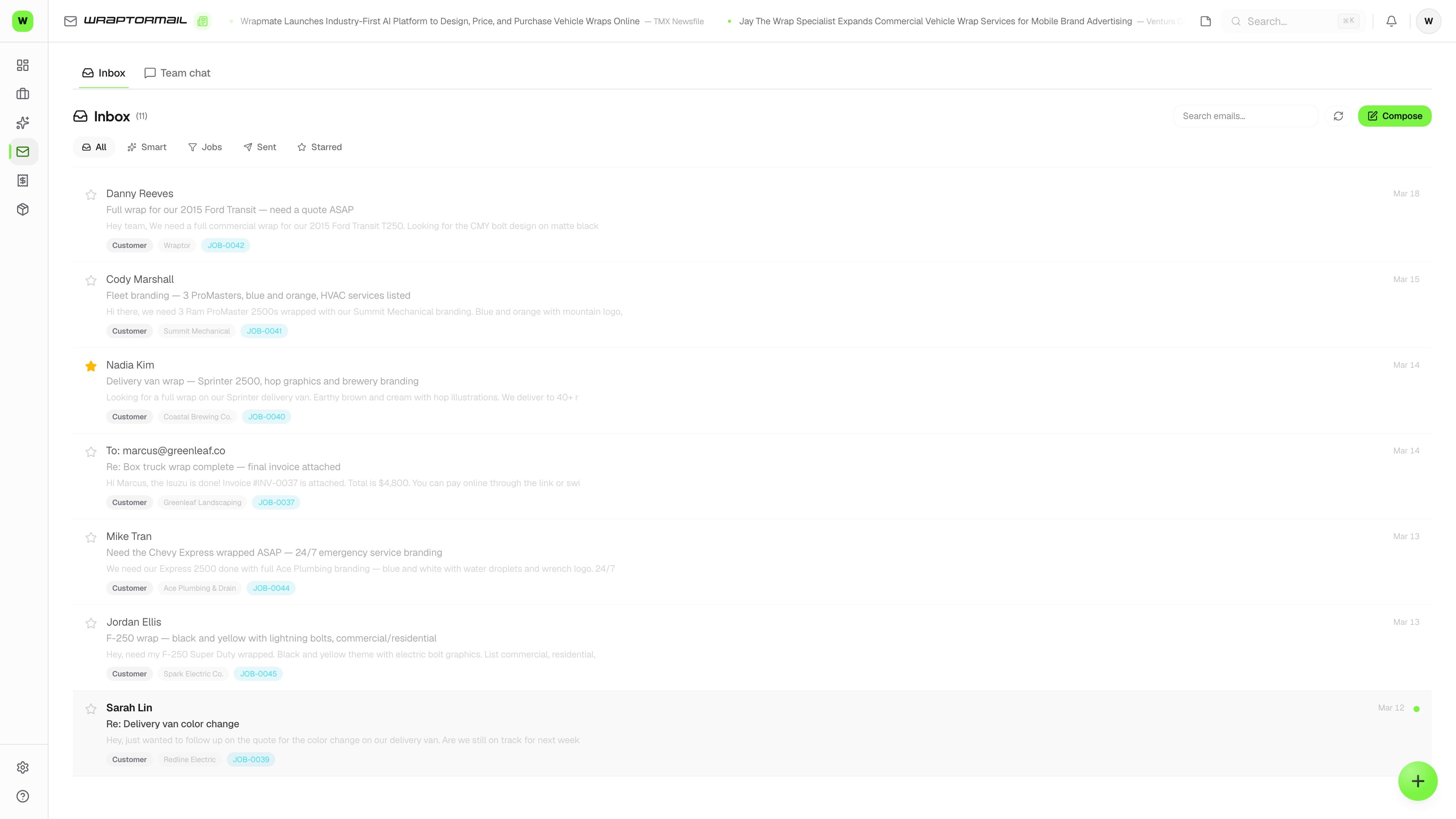 Your inbox turns emails into leads