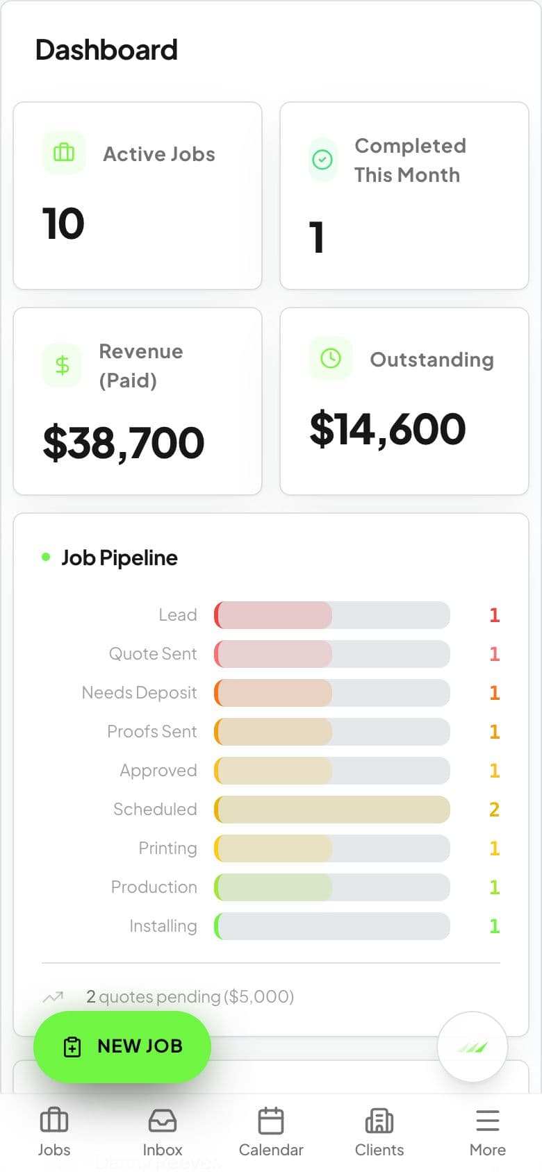 Your shop runs smarter without you trying. — mobile