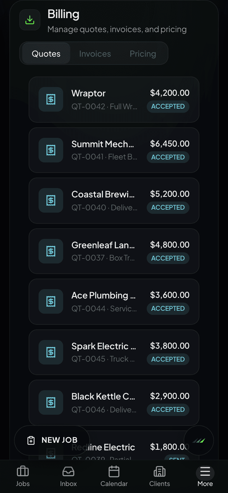 Get paid faster, chase less mobile