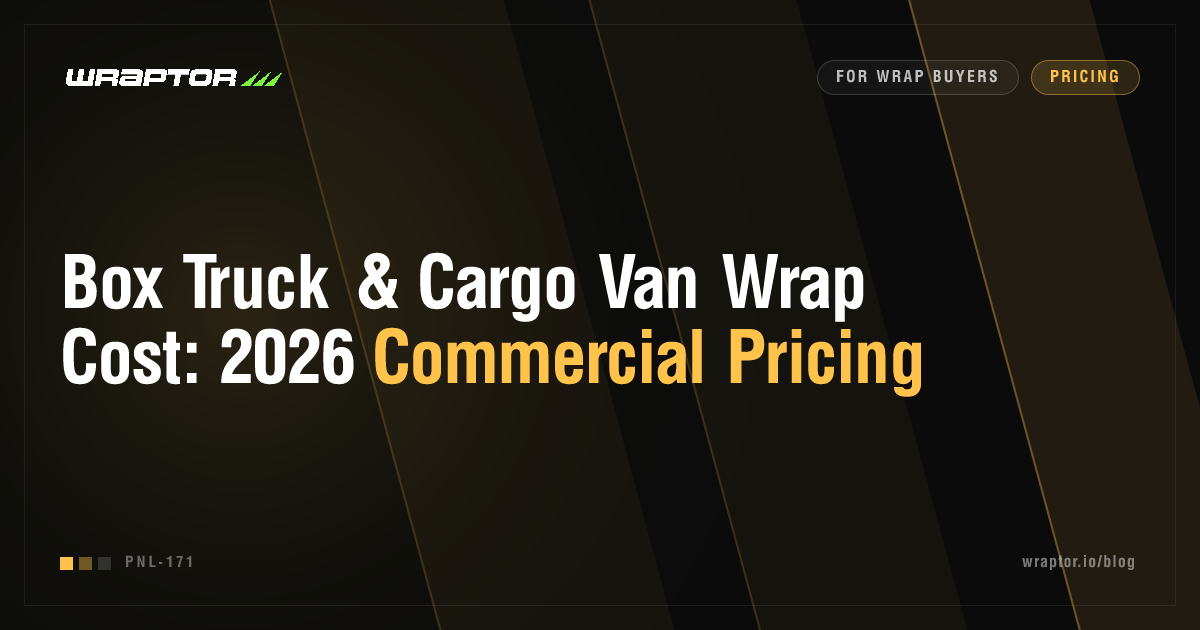 Box Truck & Cargo Van Wrap Cost: 2026 Commercial Pricing | Wraptor Blog