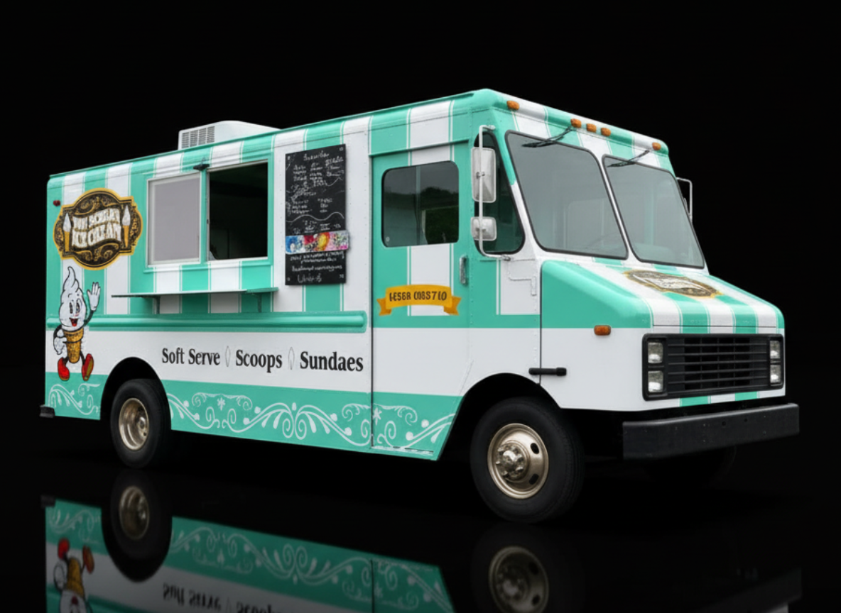 Ice cream truck full wrap design