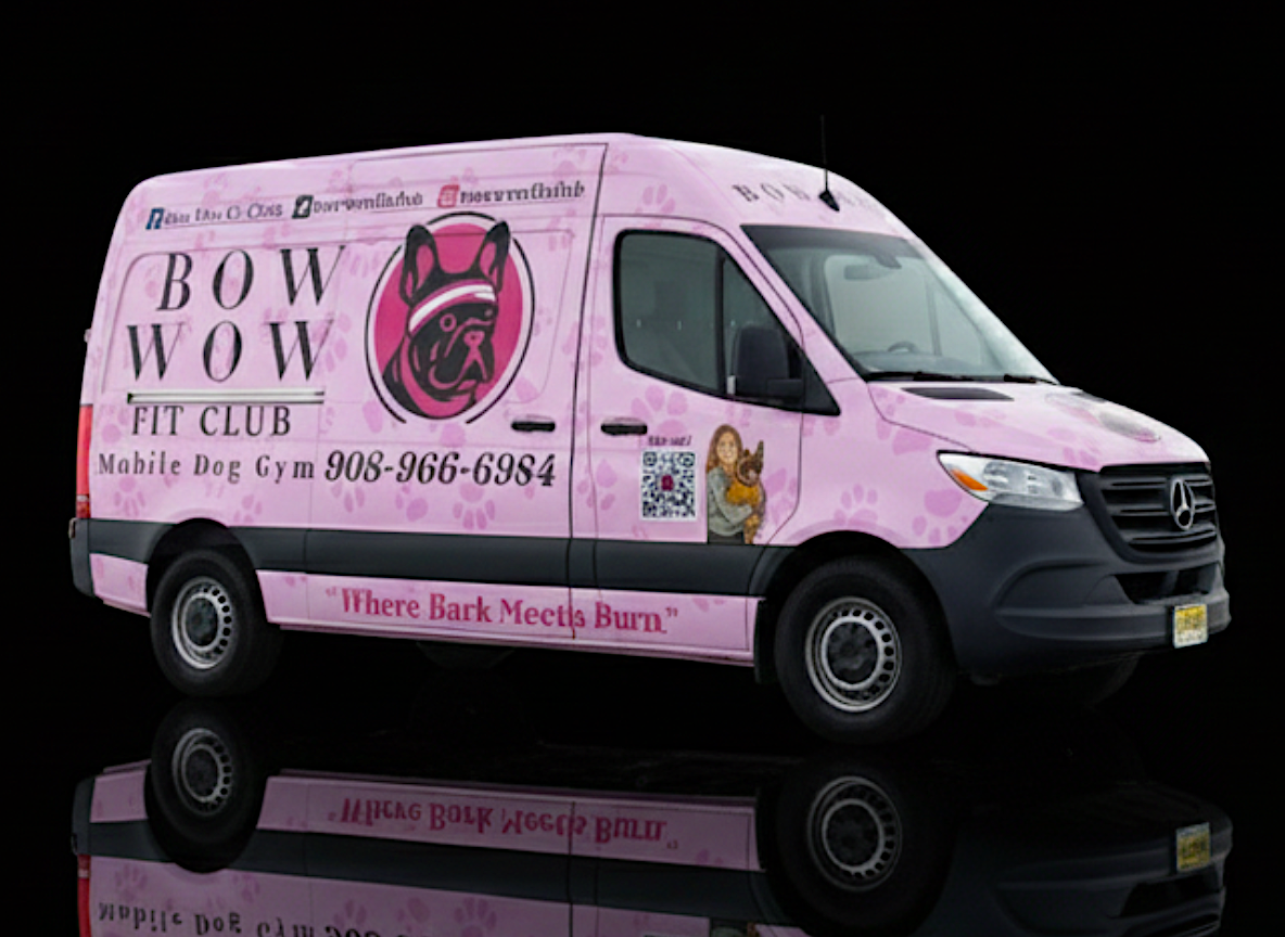 Bow Wow pet services wrap design