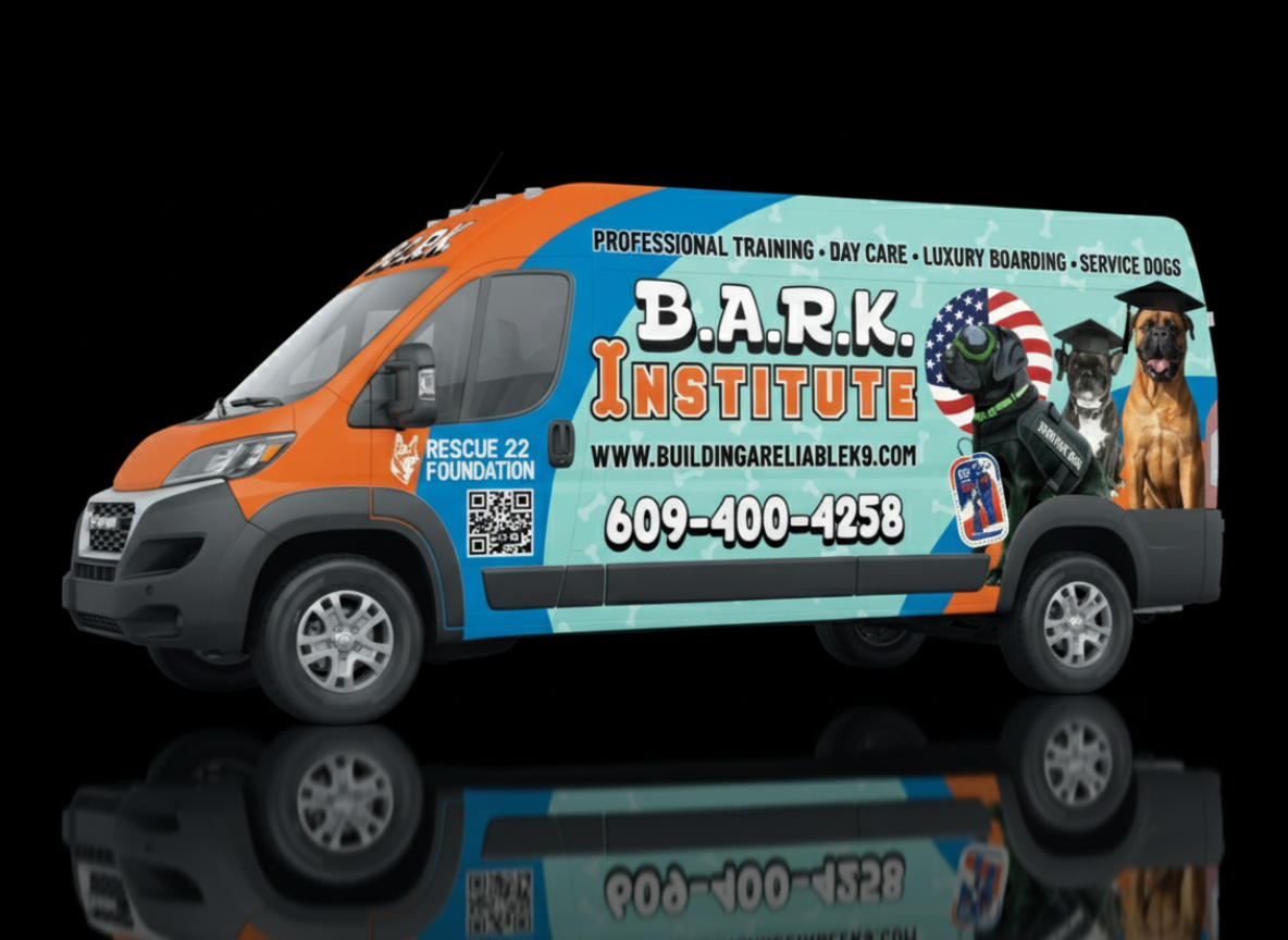 Bark pet care vehicle wrap